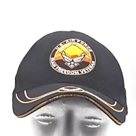 US AIR FORCE HAT IRAQI FREEDOM VETERAN BASEBALL CAP BLACK By Eagle Crest - Picture 1 of 8